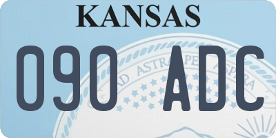 KS license plate 090ADC