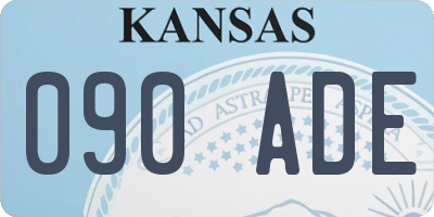 KS license plate 090ADE