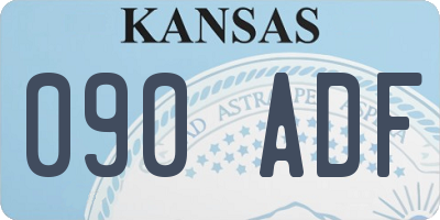 KS license plate 090ADF