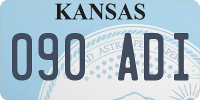 KS license plate 090ADI