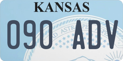 KS license plate 090ADV