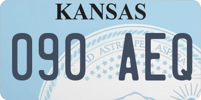 KS license plate 090AEQ