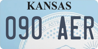 KS license plate 090AER