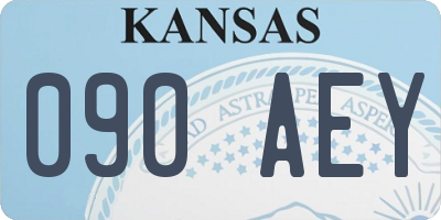 KS license plate 090AEY