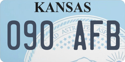 KS license plate 090AFB