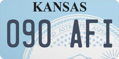 KS license plate 090AFI