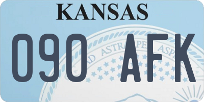 KS license plate 090AFK