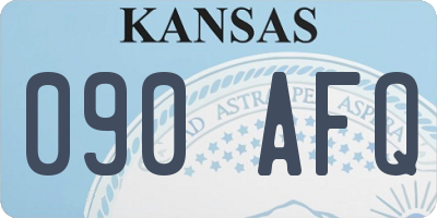 KS license plate 090AFQ