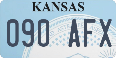 KS license plate 090AFX