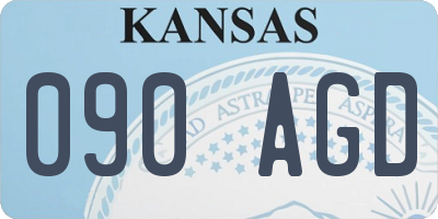 KS license plate 090AGD