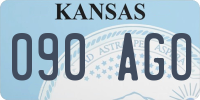 KS license plate 090AGO