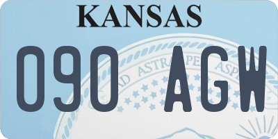 KS license plate 090AGW