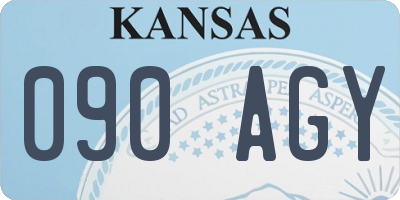 KS license plate 090AGY