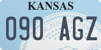 KS license plate 090AGZ