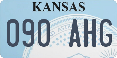 KS license plate 090AHG