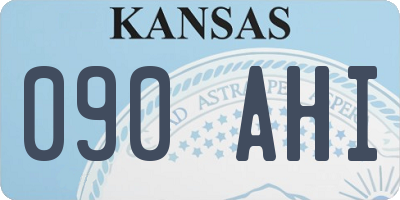 KS license plate 090AHI