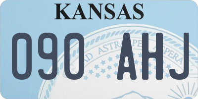 KS license plate 090AHJ