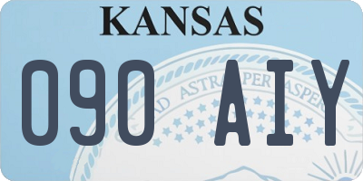 KS license plate 090AIY