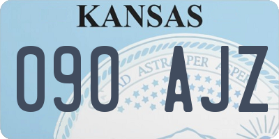KS license plate 090AJZ