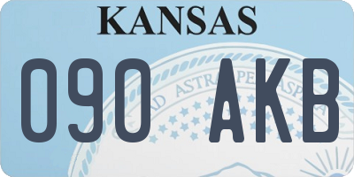 KS license plate 090AKB