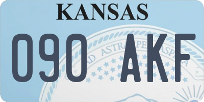 KS license plate 090AKF