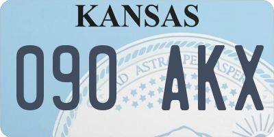 KS license plate 090AKX