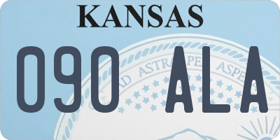 KS license plate 090ALA