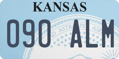KS license plate 090ALM