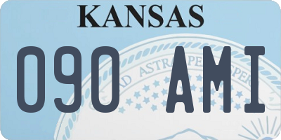 KS license plate 090AMI