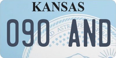 KS license plate 090AND