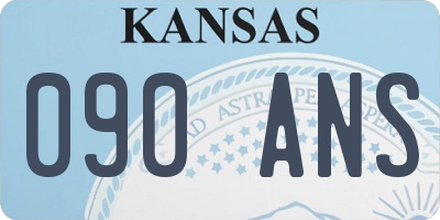 KS license plate 090ANS