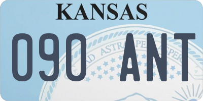 KS license plate 090ANT