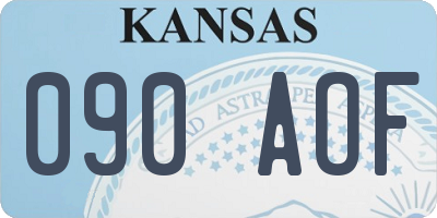 KS license plate 090AOF