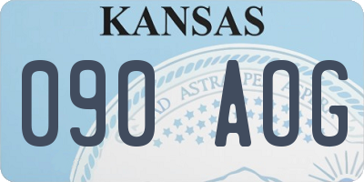 KS license plate 090AOG