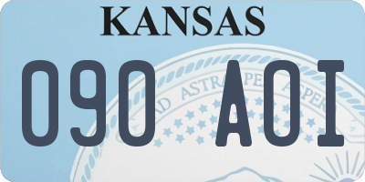 KS license plate 090AOI
