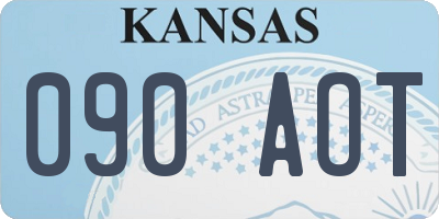 KS license plate 090AOT