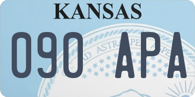 KS license plate 090APA