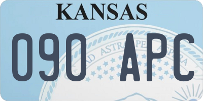 KS license plate 090APC