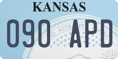 KS license plate 090APD