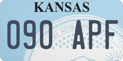 KS license plate 090APF