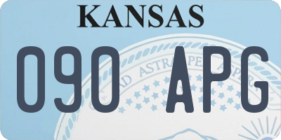 KS license plate 090APG