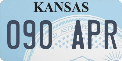 KS license plate 090APR