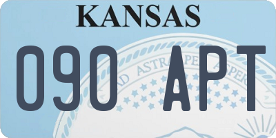 KS license plate 090APT