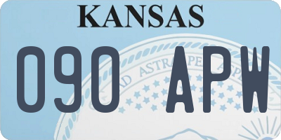 KS license plate 090APW