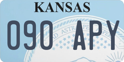 KS license plate 090APY