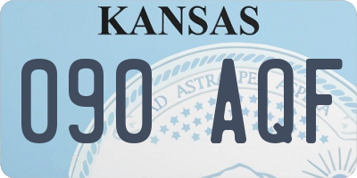 KS license plate 090AQF