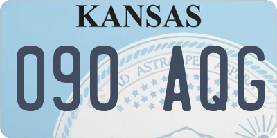 KS license plate 090AQG