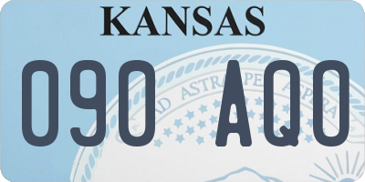 KS license plate 090AQO