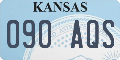 KS license plate 090AQS
