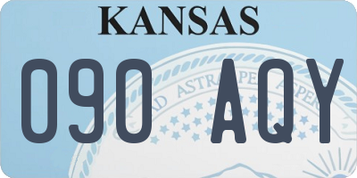 KS license plate 090AQY